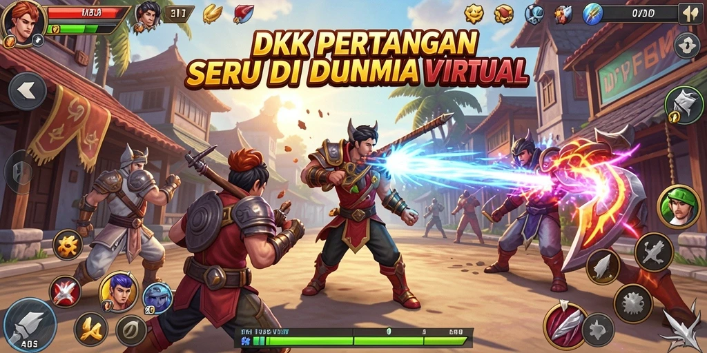 Tampilan seru pertarungan karakter dalam DKK saat beraksi.