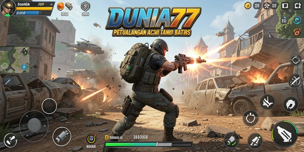 Screenshot DUNIA77 menampilkan aksi mendebarkan dalam permainan.