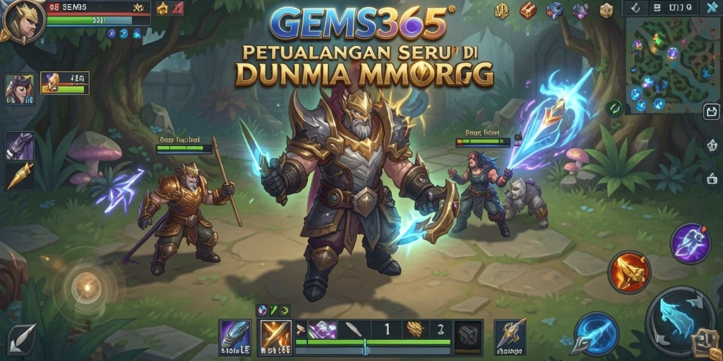Screenshot dari GEMS365 yang menampilkan aksi pertarungan dinamis.