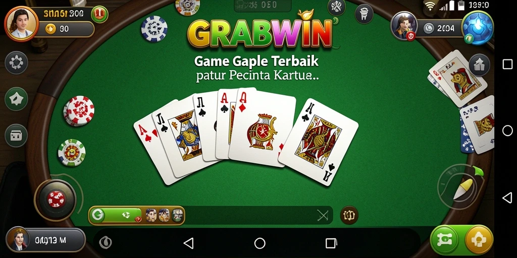 Tampilan menarik saat bermain Gaple di GRABWIN.