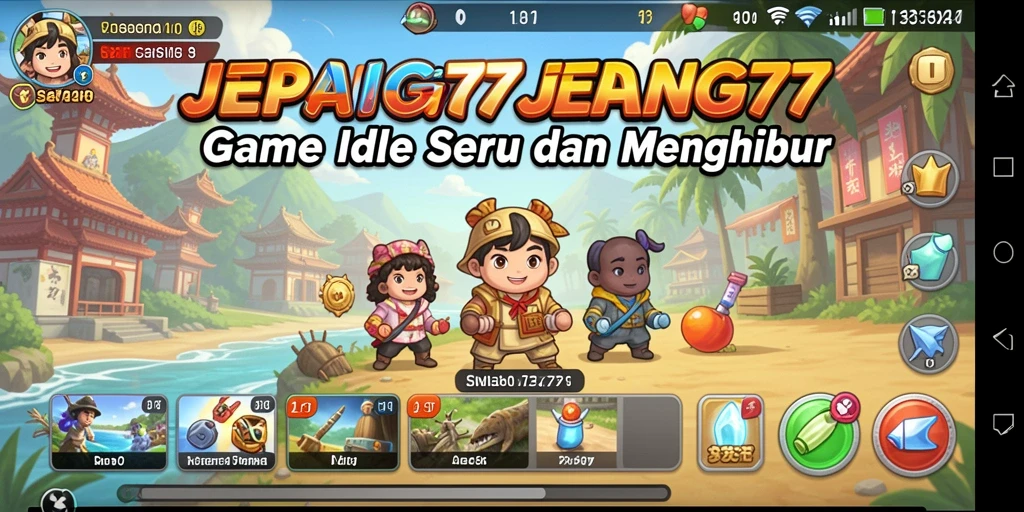 Screenshot utama JEPANG77 menampilkan gameplay Idle yang seru.