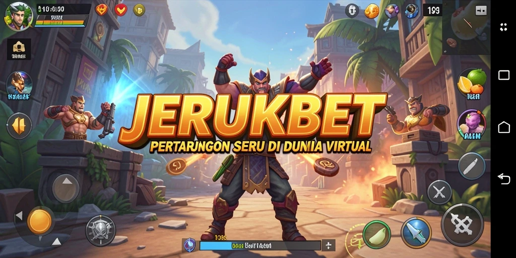 Gameplay seru JERUKBET di arena pertarungan yang menarik.
