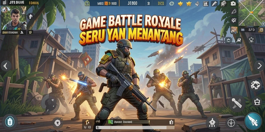 Screenshot gameplay JTBLUE menampilkan aksi pertempuran yang mendebarkan.