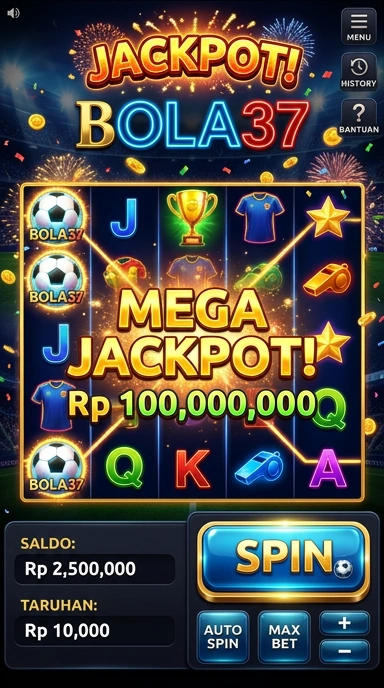 Tampilan antarmuka pengguna aplikasi bola37 yang menarik.